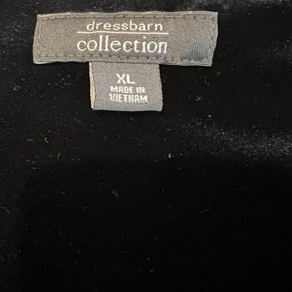 Dress Barn Elegant black Velvet Evening Topper Bolero Jacket Full 3/4 Sleeves XL - Picture 2 of 11